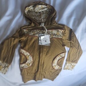 Kate Quinn Kids' Mustard Patterned Hoodie